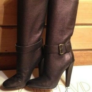 8.5 Joan & David Mid-calf Leather Brown Boots $350